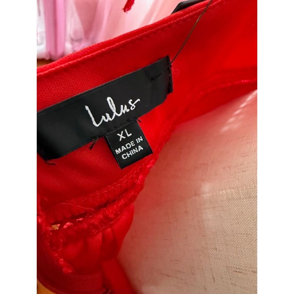 FIRE RED LULUS DRESS SIZE XLARGE NWT - Picture 6 of 8